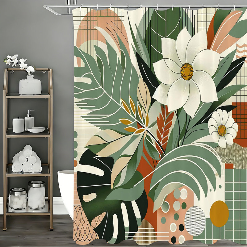 Shower Curtains with Hooks Included