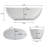 61'' Freestanding Soaking Bathtub Solid Surface Stone Resin Freestanding Tub-111987390