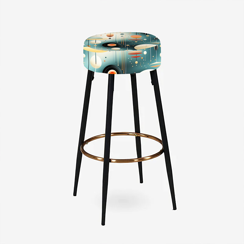 Retro Futurism Vibe - Ensemble de 2 tabourets de bar Mid-Century