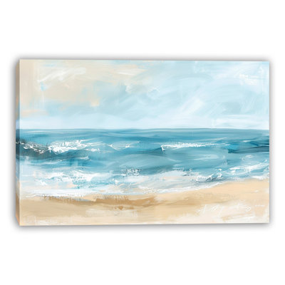 «Blue Horizon Calm», art mural sur toile tendue