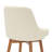 26" Modern Performance Vegan Leather Swivel Counter Height Bar Stool with Walnut Wood Base & Chrome Metal Footrest, Ivory/Walnut – Jacqueline by Pipp & Liv (Single)-2122093642-2122093640