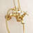 Juno Wall Mount Dual Handle Gold Bathroom Shower with Hand-Held Shower