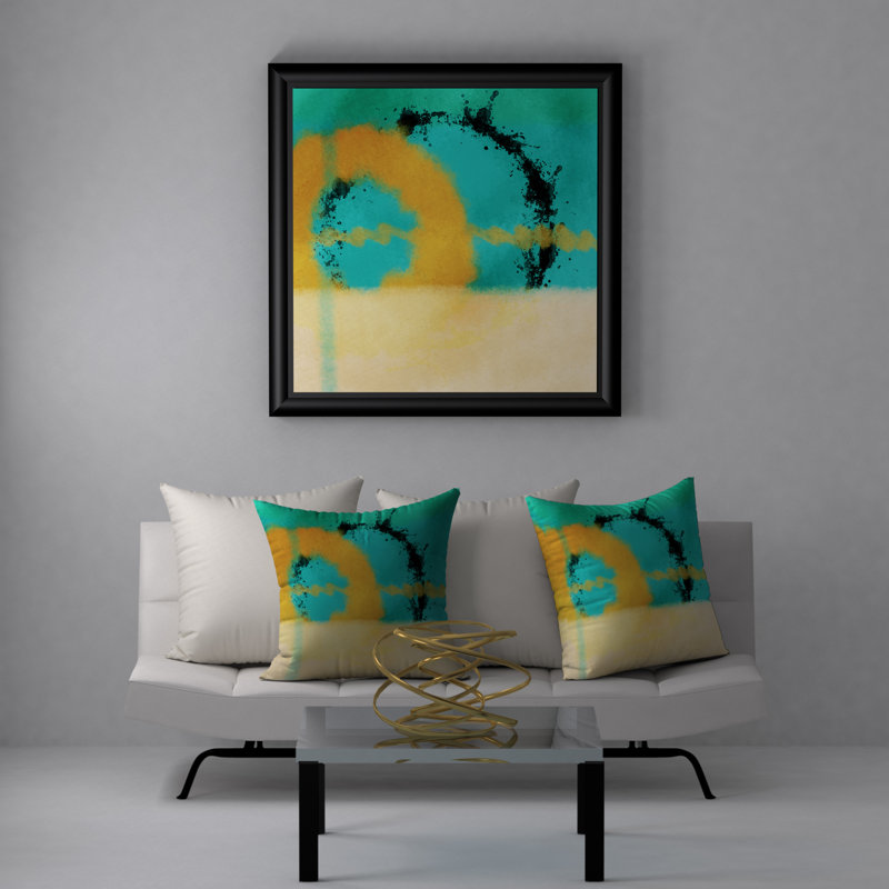 Abstract Reversible Throw Pillow, 20" x 20"