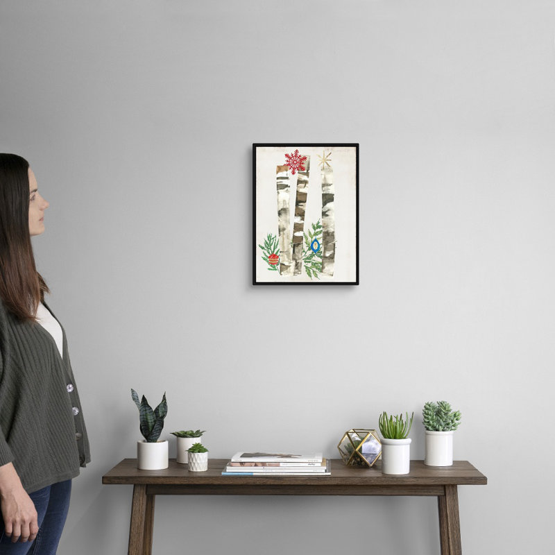 Jingle Bells-reproduction d’art sur toile, 18" H x 14" W x 1.75" D, Cadre noir