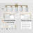 5-Lamp Copper Iron Dimmable Glass Vanity Light