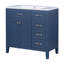 Meuble-lavabo simple 35,98 po avec plateau en céramique Hephzibah-500811415-522059952