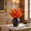 Ensemble de 6 bouquets de fleurs artificielles d'automne, tiges florales d'eucalyptus d'automne pour la décoration de la table