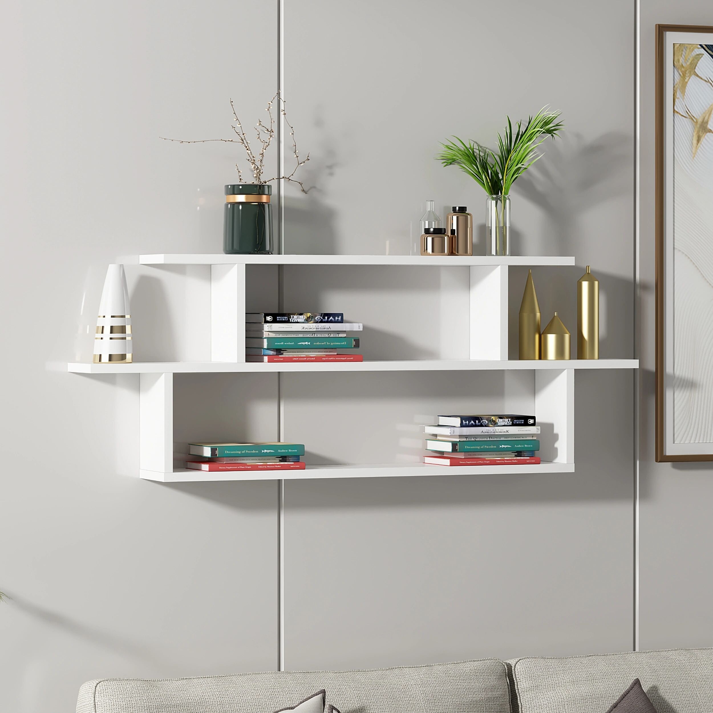 Cersei 19.5 W x 26 H x 8 D Wall Mounted Bathroom Shelves Latitude Run Finish: White