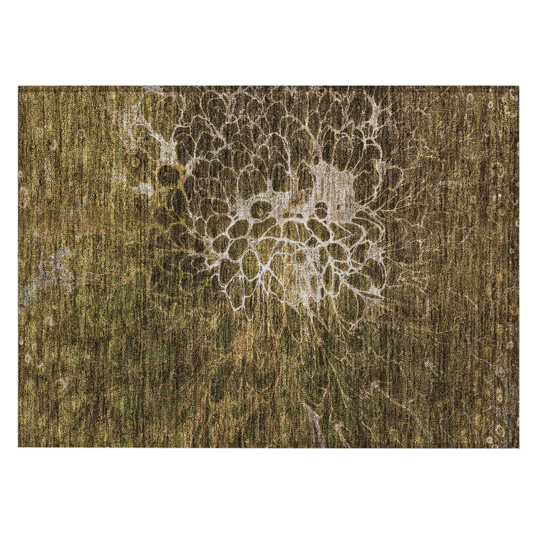 Raenee Washable Abstract Indoor / Outdoor Rug
