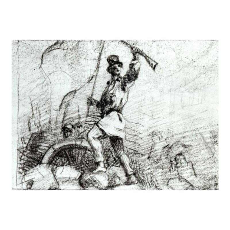 The BarricadeGustave Courbet, estampe numérique, H 16 po x l 20 po