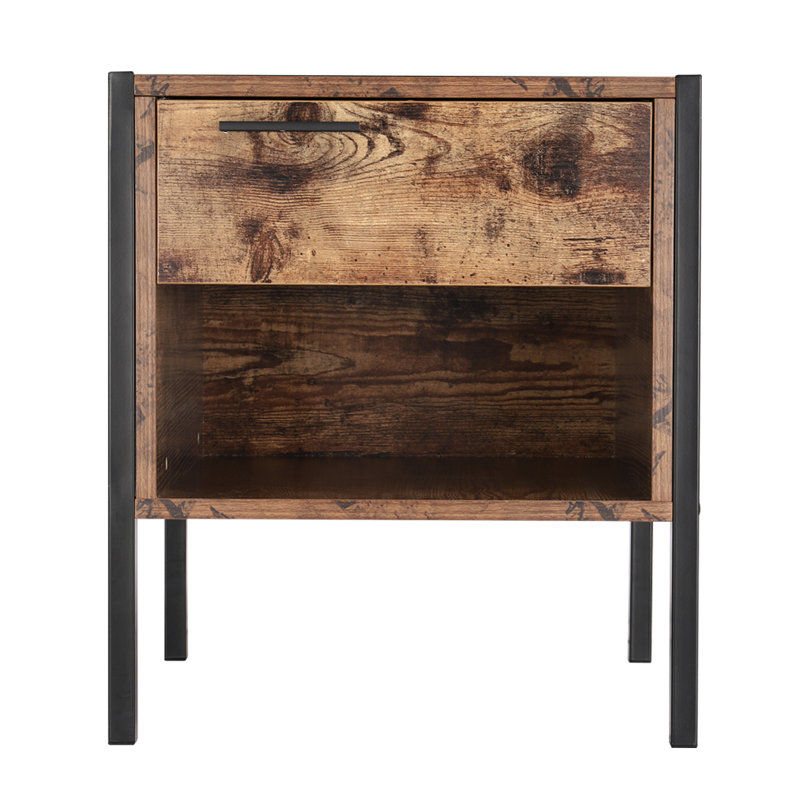 Kiser 44cm W Manufactured Wood Bedside Table