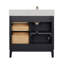Meuble-lavabo sur pied simple 36 po avec plateau Langosta-1380003253