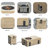 Rectangle Propane Fire Pit Table with Lid-578289023