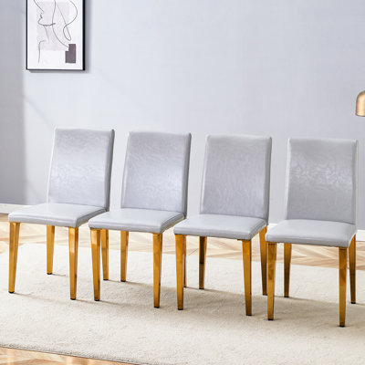 Chaise de salle à manger Grey Pu 4