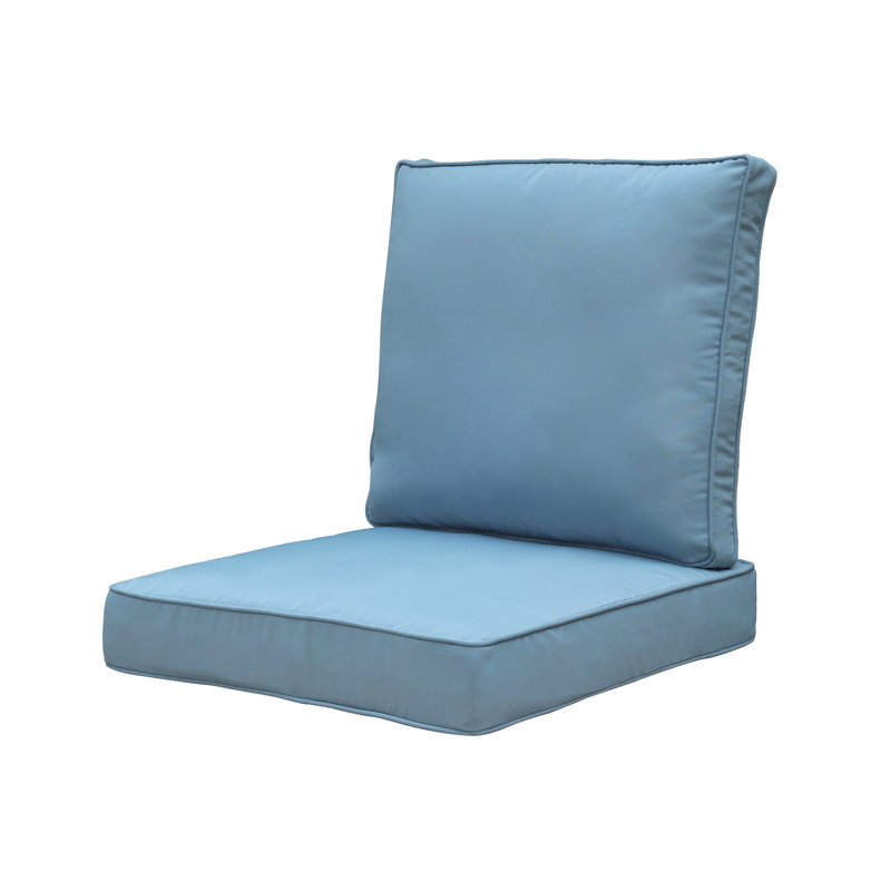 Coussin de siège / dossier d'extérieur 4 po, Blue