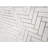Bianco Dolomite 1"x3" Herringbone Matte