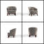 Élégant fauteuil d'appoint en tonneau rembourré Ava-320575075