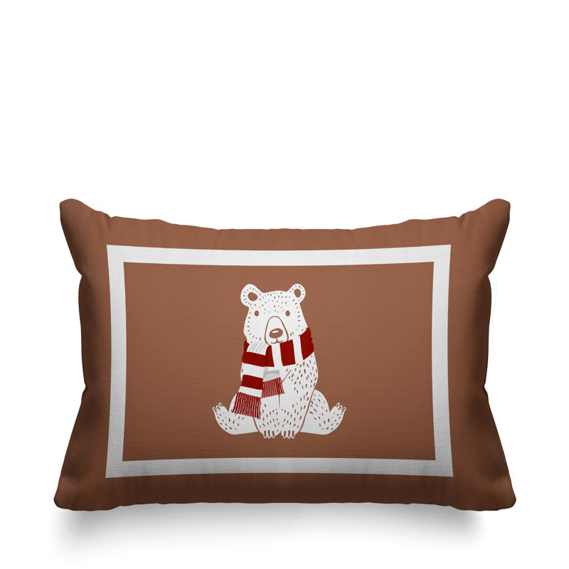 Coussin intérieur / extérieur Folk Christmas Bear, Chair