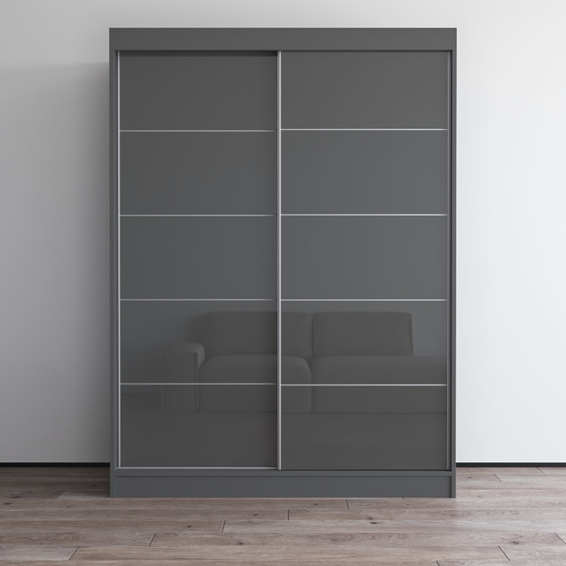 Armoire Charlisha, Gris, H 80 po x l 59 po x P 26 po