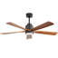 Ventilateur de plafond 52 po à pales en bois massif à intensité variable avec lumières et télécommande-1642541689