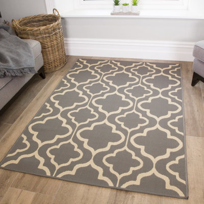 Nikodem Geometric Hand Woven Indoor / Outdoor Area Rug