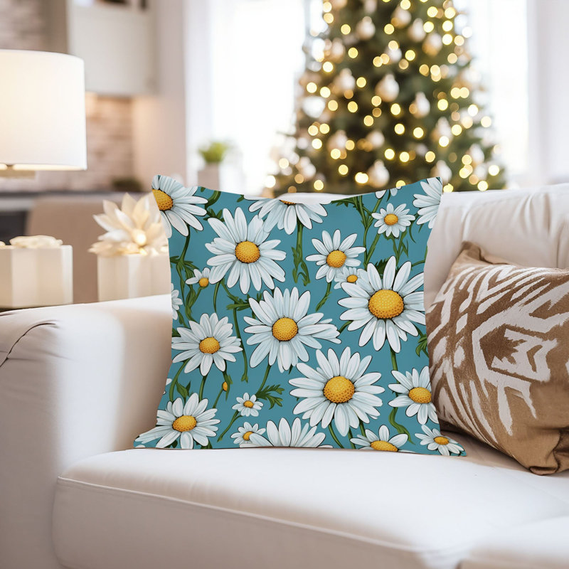 Floral Daisy Flowers IV Modern, 16"H x 16"W