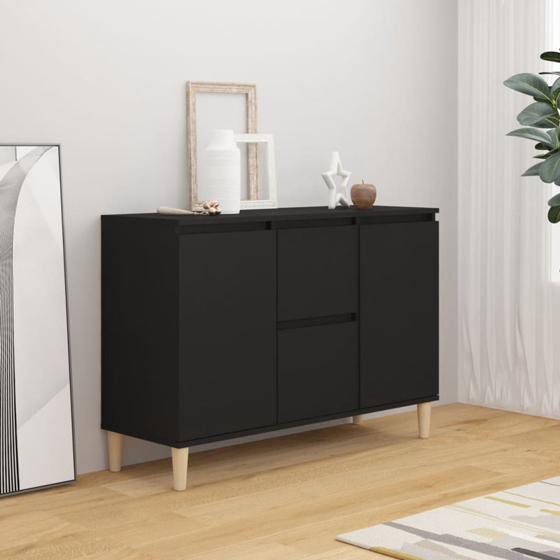 SkeltinCleveland Sideboard 101x35x70 cm Engineered Wood, Black
