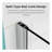 43 in. W * 58 in. H Frameless Folding Shower Doors for Bathtub, 1/4" (6mm) Thick SGCC Tempered Glass Door, Bathroom Pivot Tub Glass Door-112318554
