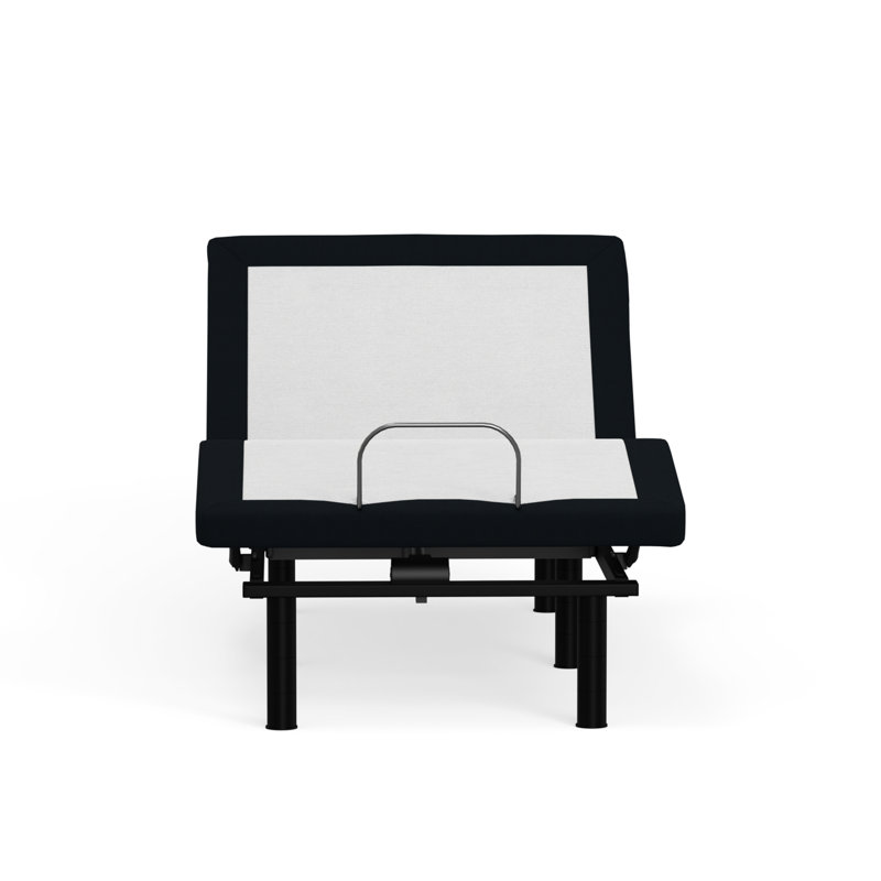 Metal Twin Xl Bed Base With Zero , Adjustable Framework And Grey Look Options, Wireless Remote,
