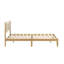 Structure de lit plateforme en bois de pin massif avec tête de lit HarborCraft - Finition bois naturel-1957539862-1957540073