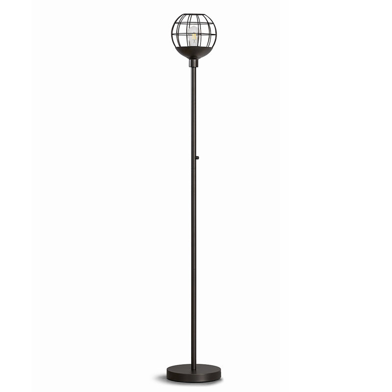 Cleothis 71'' Torchiere Floor Lamp, Black