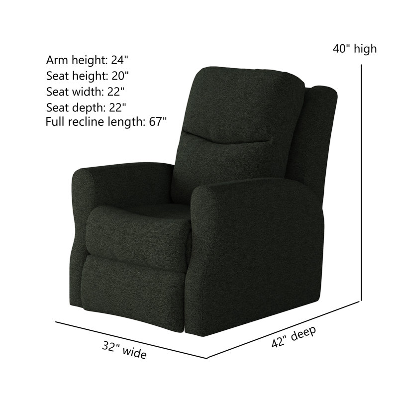 Fauteuil inclinable et pivotant Fame, Polyester gris foncé