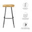 Tabouret en bois massif Modway Concord-94387536-94387540
