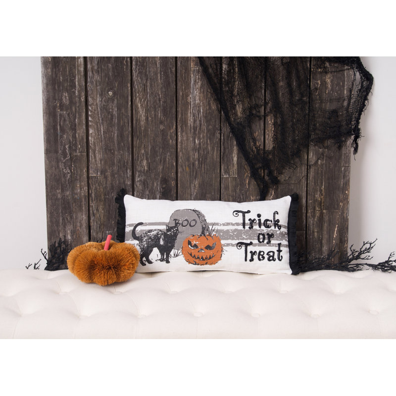 Trick Or Treat Halloween Printed Throw Pillow