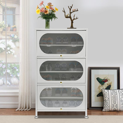 Armoire de rangement en acier au carbone à 6 niveaux avec 3 portes