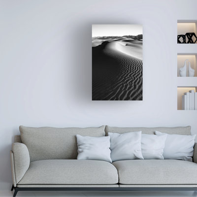 Art mural sur toile tendue - "Mesquite Valley Dunes II" de Jon Evan pour décoration de salon, de chambre à coucher ou de bureau - 12 x 19