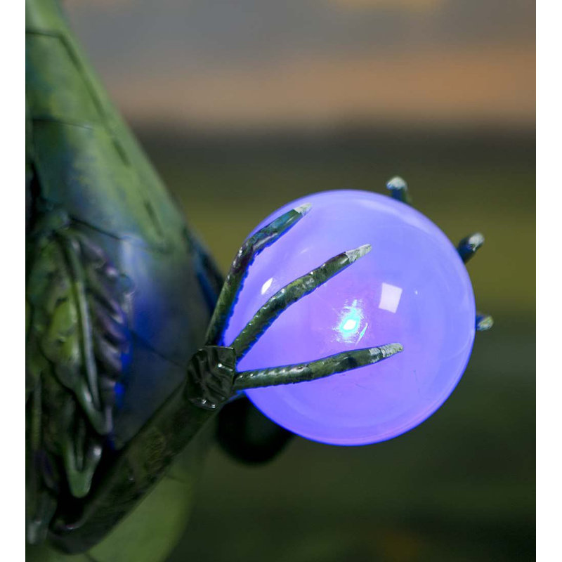 Dragon Garden Statue with Solar Pearl