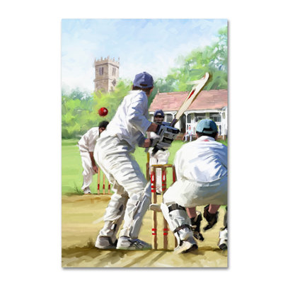Armand 'Cricket Players' Print on Canvas