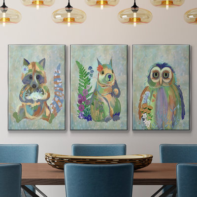 Fantastic Florals Owl 3 pièces