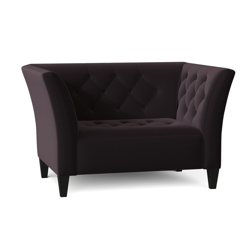 Carruth Upholstered Armchair, Bella Aubergine Performance Velvet