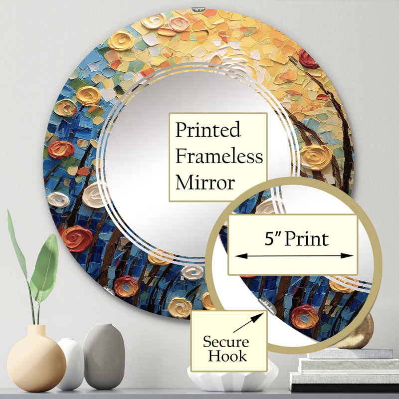 Miroir mural Zianya, 24 po x 24 po