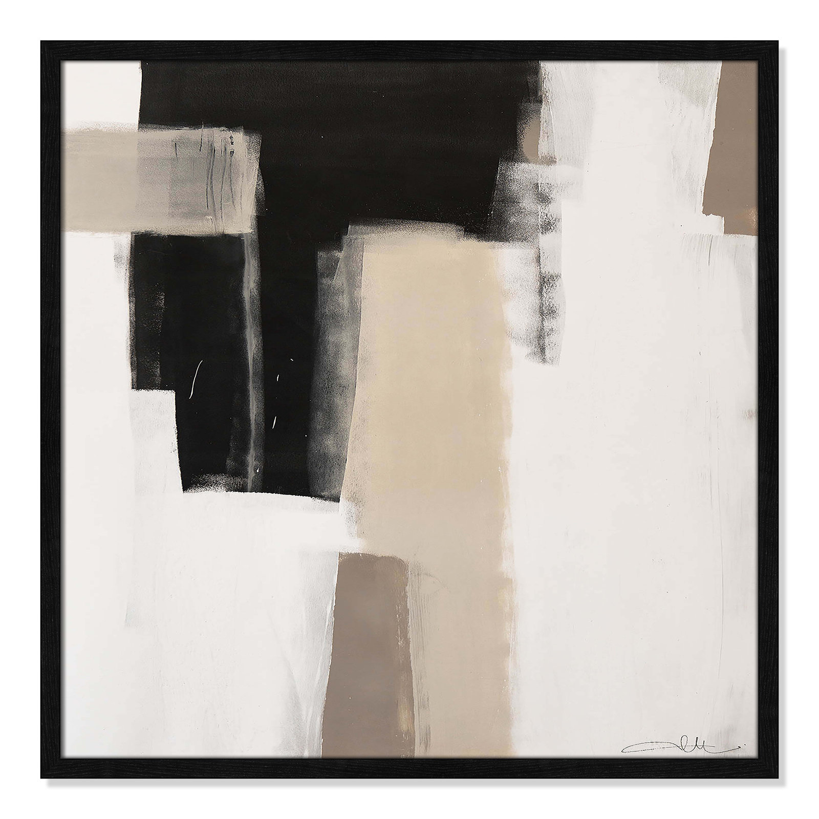 Earth Scapes I Print, 27.5" H x 27.5" W x 1.25" D, Black Slim Framed