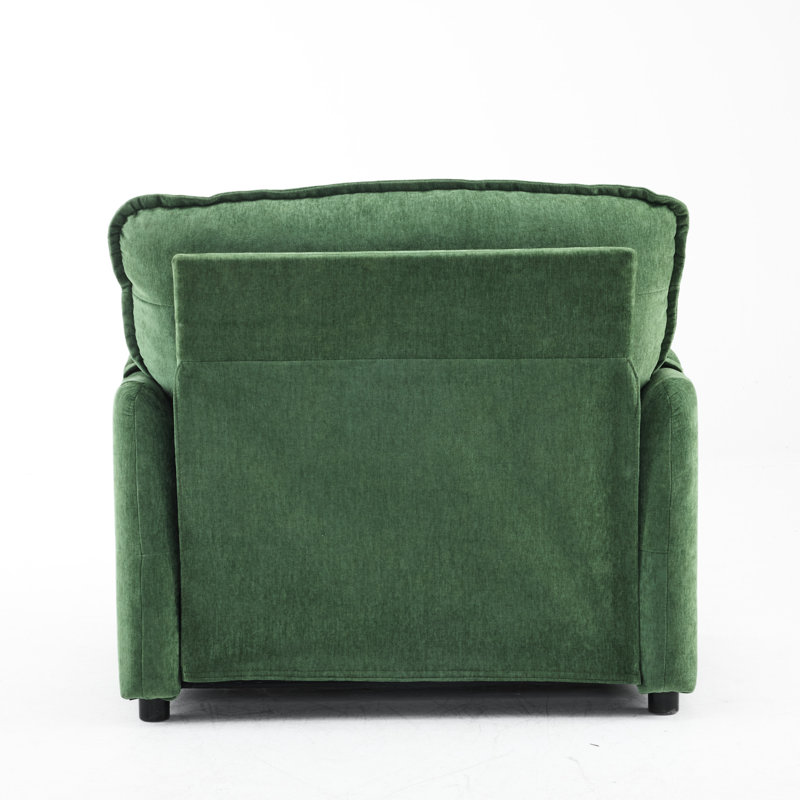 Fauteuil surdimensionné avec structure renforcée et dossier haut revêtu de chenille, H 35,35 po x l 38,73 po x P 35,43 po