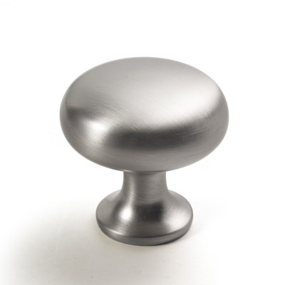 Goo-Ki 1 3/32" (1.18") American Mushroom Knob,Brushed Nickel