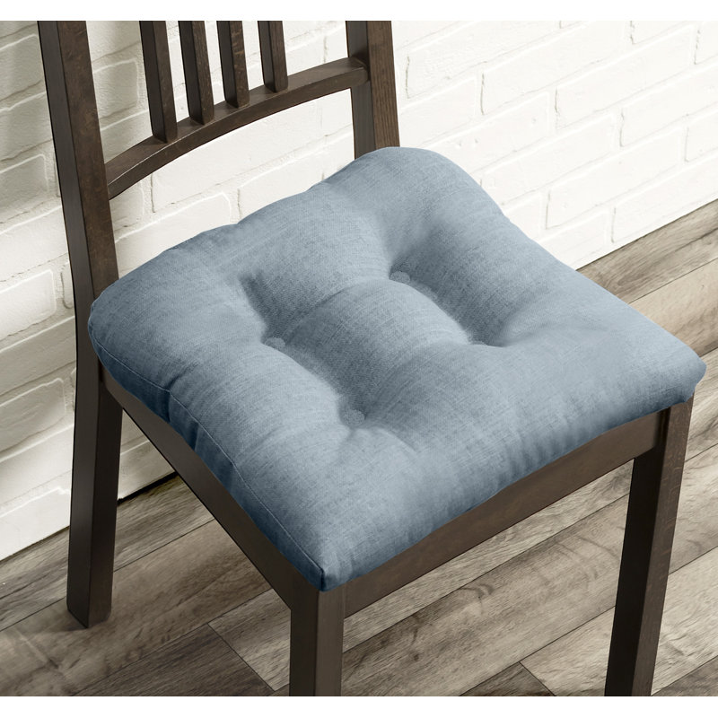 Lisa Outdoor 2.5'' Dining Chair Chair Pad, 16" W x 16" D, Dusty Blue