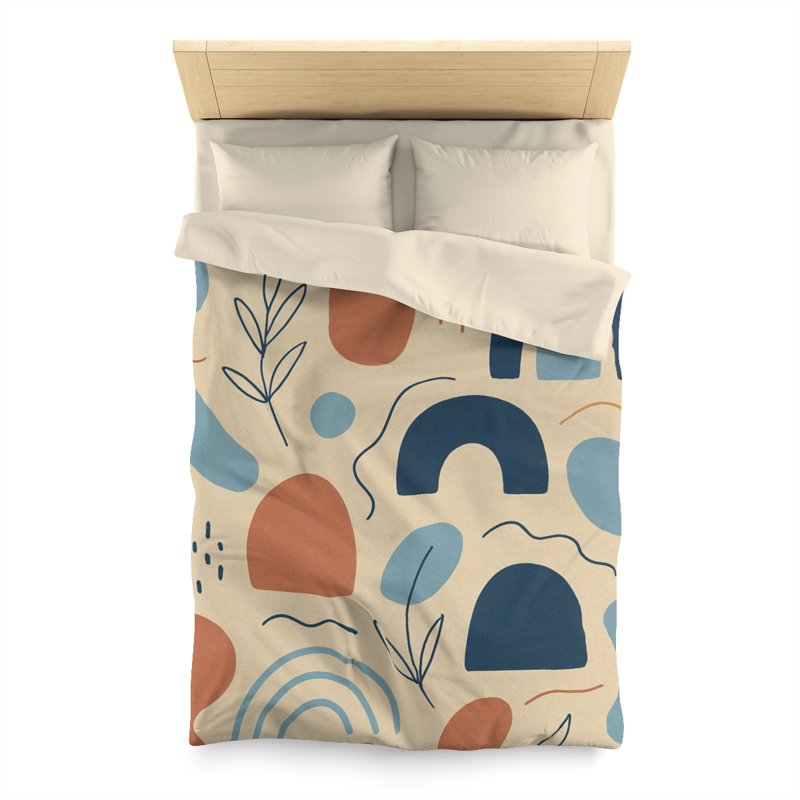  Duvet Covers No 1 Single Piece, Cream/Blue, Twin Duvet Cover