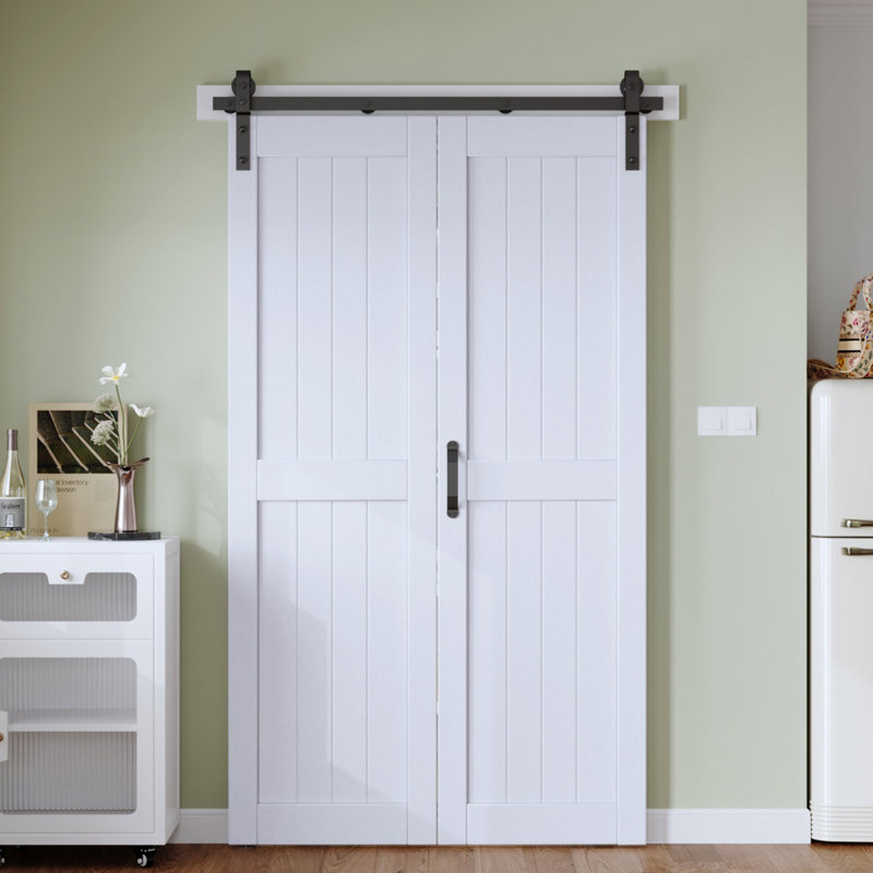 Porte pliante à panneaux en bois manufacturé avec quincaillerie d'installation, 42 po x 84 po, 2