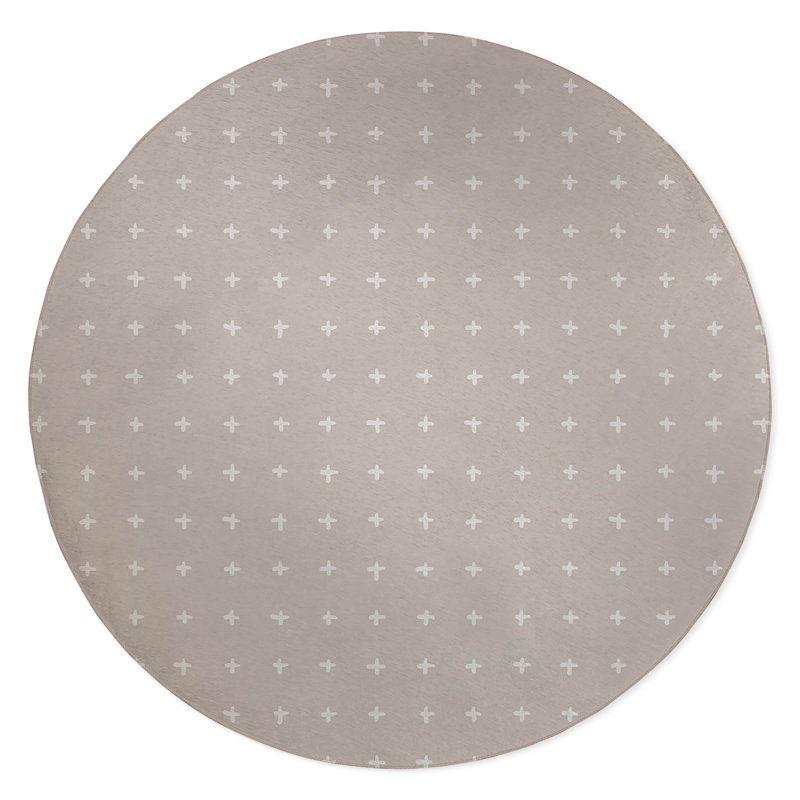 Criss Non-Slip Outdoor Rug, Round 5'