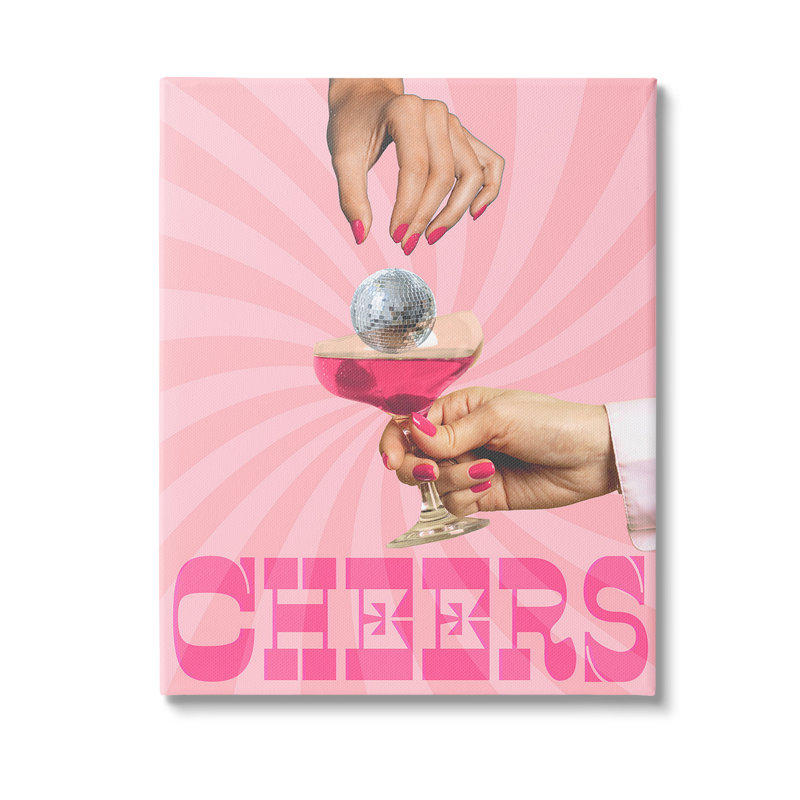 «Cheers Disco Drink», art mural par Lil 'Rue, H 20 po x l 16 po