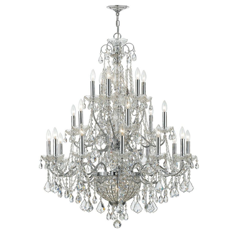 Salgado 26 - Light Candle Style Chandelier with Crystal Accents